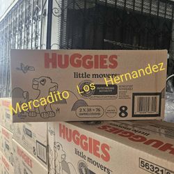 Huggies Size 8 Little Movers 76 Pañales Diapers❗️Nuevos Firm Price