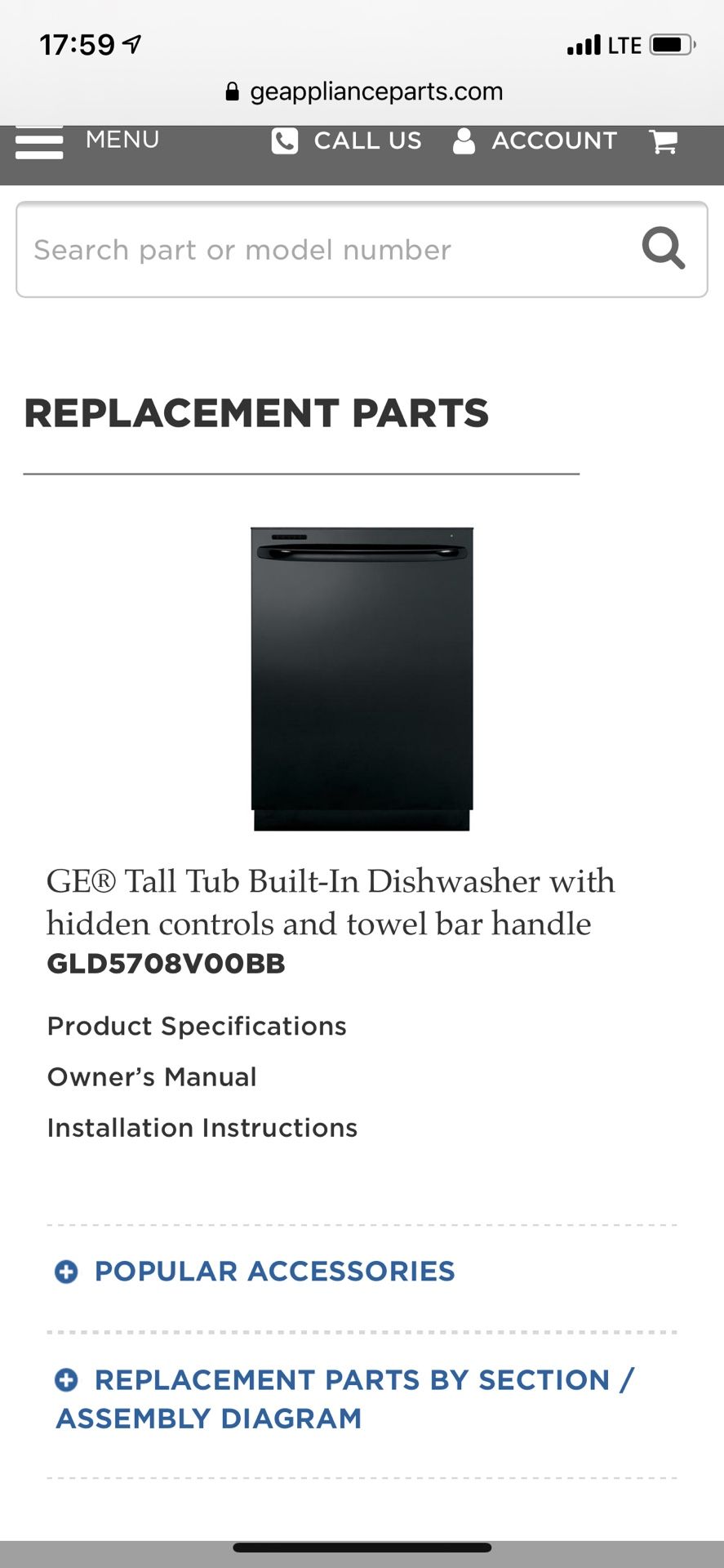 FREE Black GE Dishwasher 