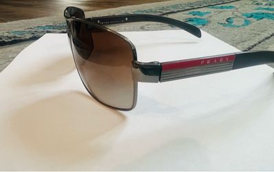 Authentic PRADA Sunglasses SPS 54I 1BO-1A1 65-14 Black Frames Grey Lenses
