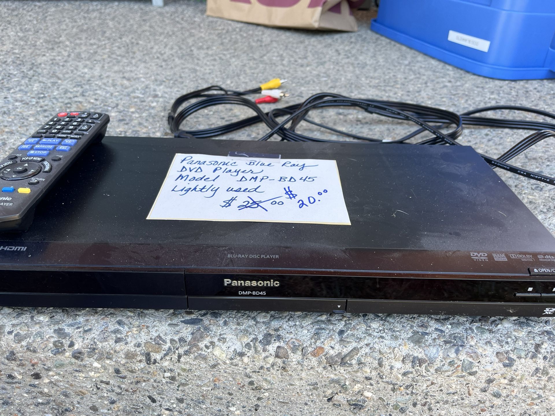 Panasonic Blue Ray DVD Player