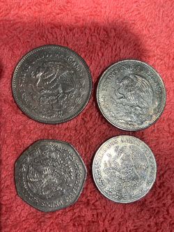 Set for Mexicans coins 50 pesos 1982/20 pesos 1982 /10 pesos 1976/1 peso 1975