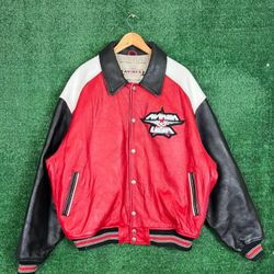 Avirex Leather Jacket 3xl But Fits Like A 2xl
