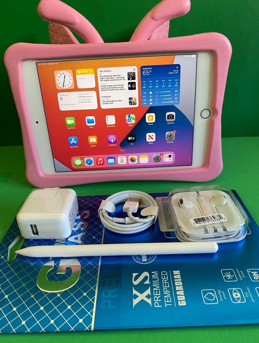 Apple iPad mini 5 (5th Generation/7.9” retina/ latest IOS 18/ 2019 Model ) 64GB with pen, kids case & Accessories (256GB $329)