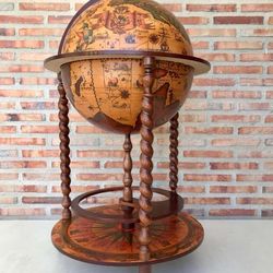 Vintage Astrological Globe Coctail Cabinet 