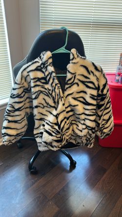 Double Sided Zebra/black Fur/water Resistant Coat