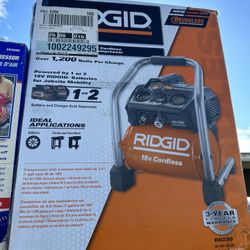 Brand, New Rigid, 18 V Air Compressor (TOOL ONLY). (CASH ONLY).