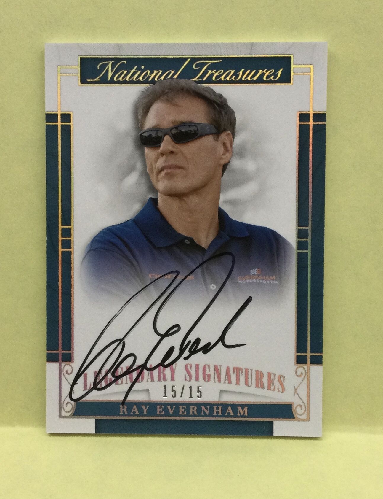 RAY EVERHAM 2017 PANINI NATIONAL TREASURES LEGENDARY SIGNATURES SPORTS TRADING CARD NASCAR AUTO 15 /15