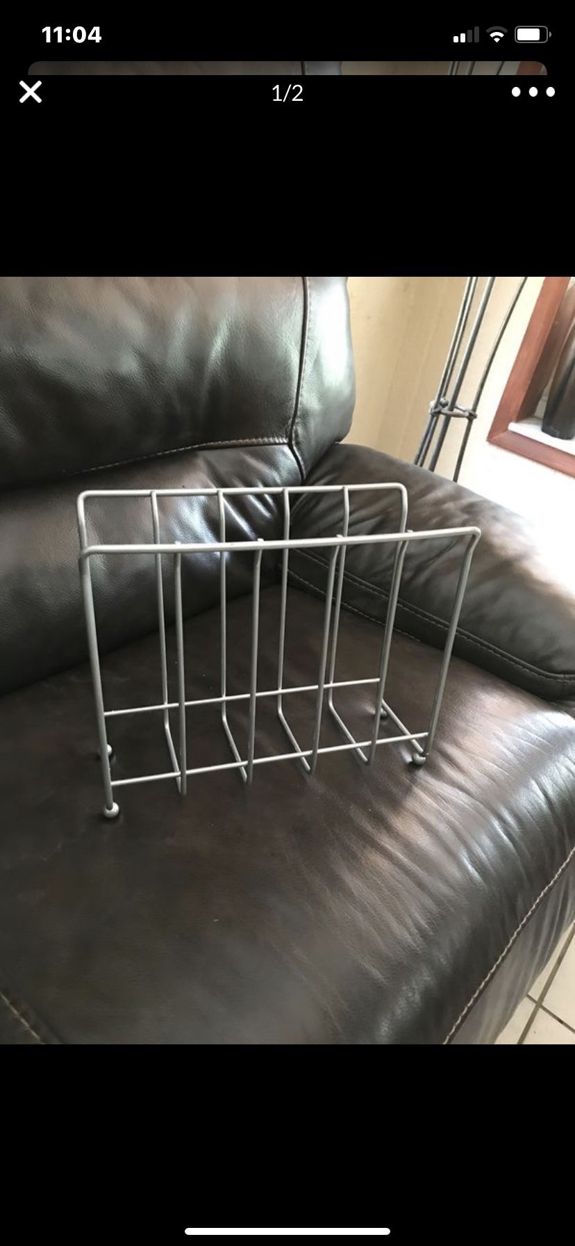 New Modern Style Brushed Nickel Magazine Rack