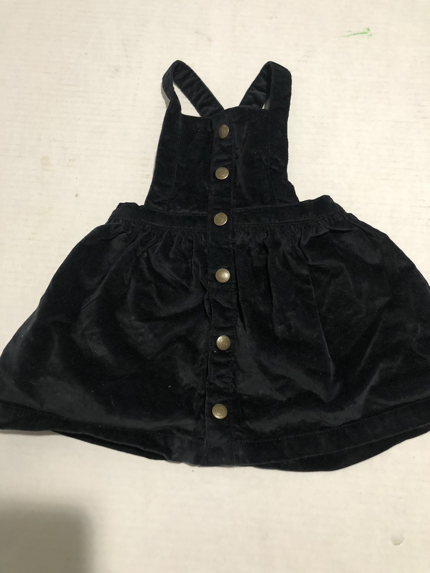 Velvet baby Overall Dress  Size 6-12 months 