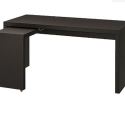 Ikea Malm office Desk L Shaped (with pullout panel)