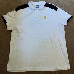 Puma Scuderia Ferrari Men's Classic White Racing Polo Shirt Size XXL