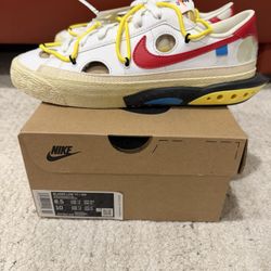 nike blazer low off white university red size 8.5 new