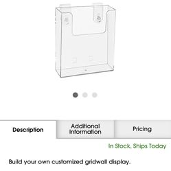 Uline Hanging Acrylic Literature Holders 
