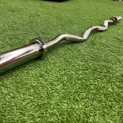 NEW Olympic Curl Bar, 4FT Alloy Steel Barbell with 2IN Sleeves,Bicep & Tricep Training !