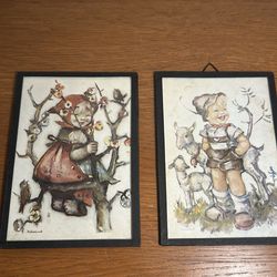 Set of 2 Hummel Vintage Framed Prints