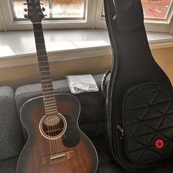 Mitchell T333E-BST Guitar With Built In Fishman Preamp And Roadrunner Case