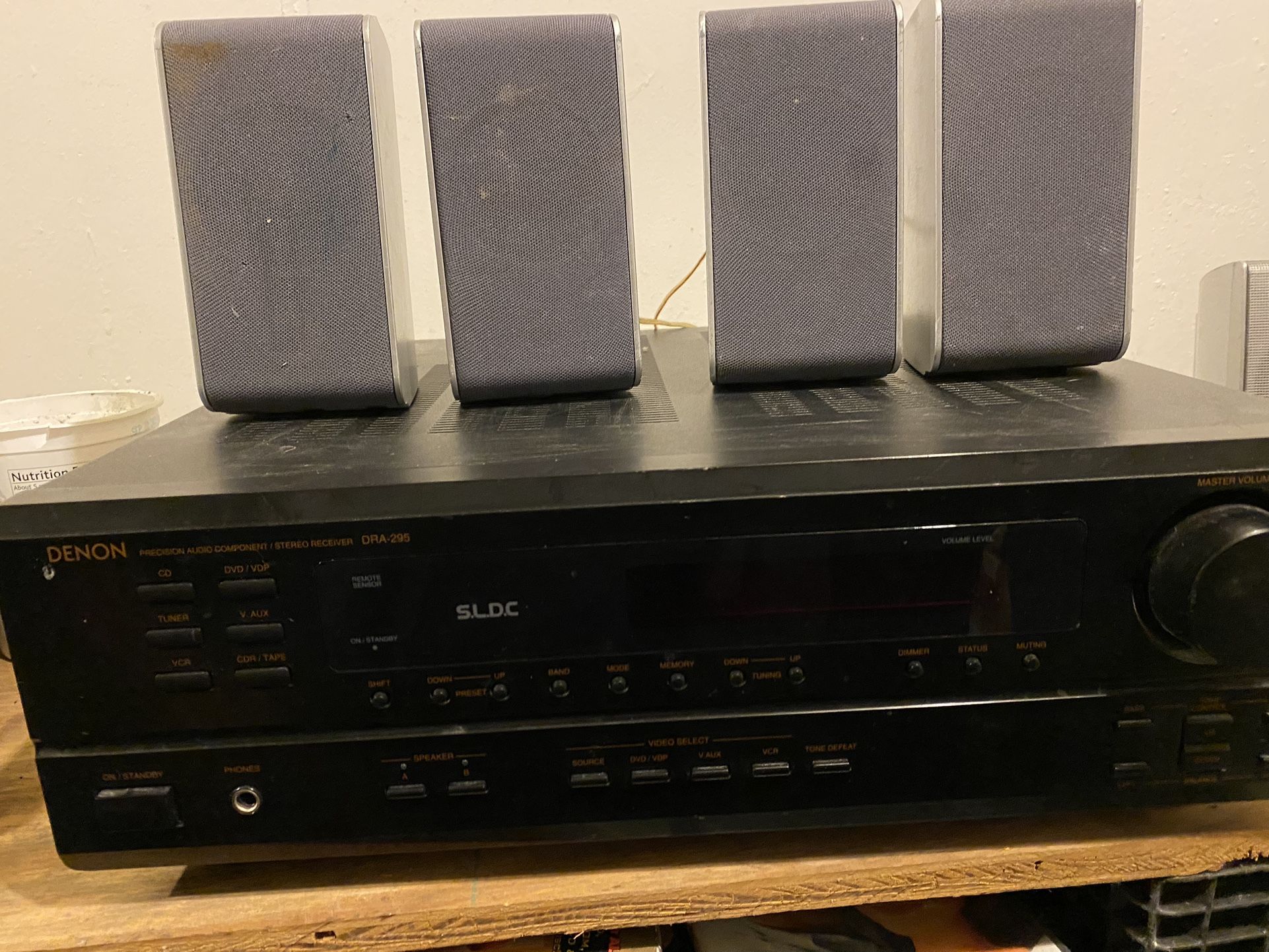 Denon 100 watt stereo receiver and speakers 