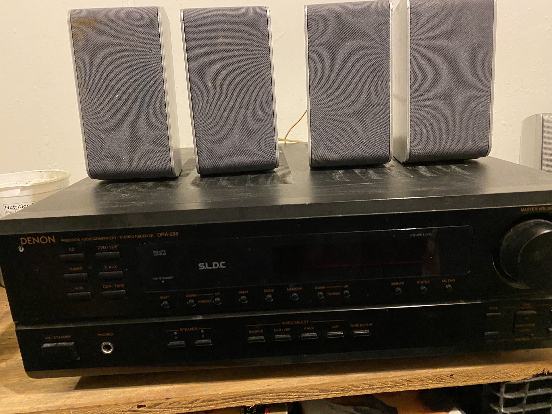 Denon 100 watt stereo receiver and speakers