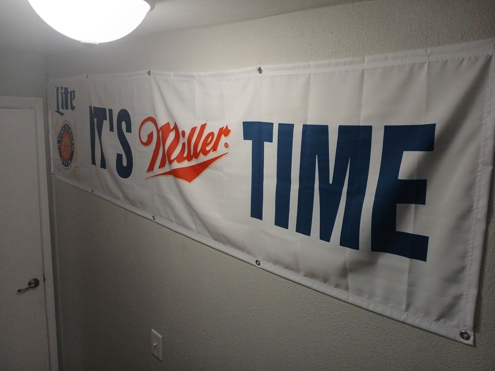 Large MILLER LITE Banner