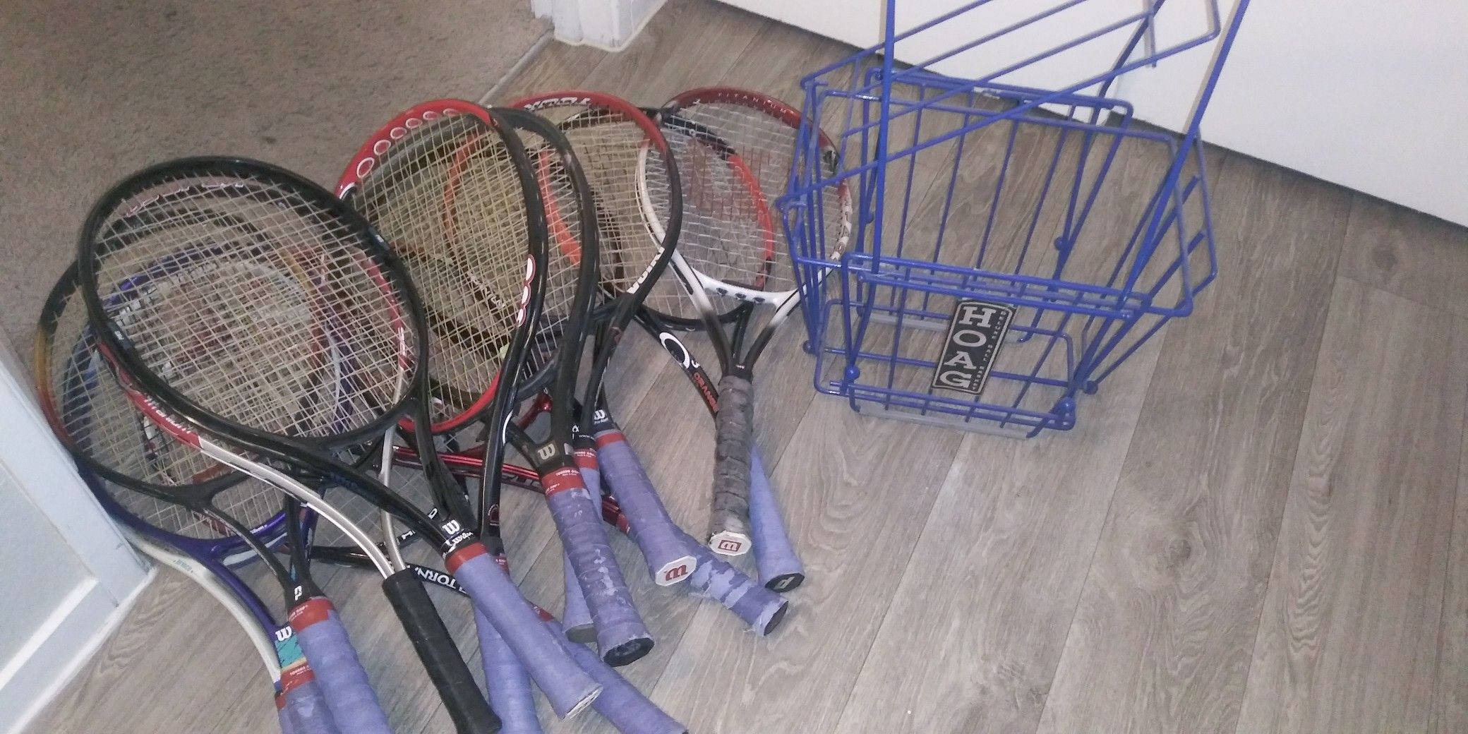 Wilson, Head, Prince, Tennis Rackets and Hoag Basket