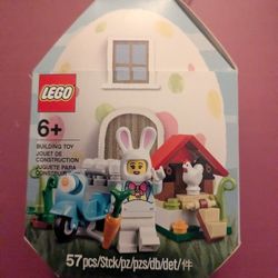 Lego Minifigure Bunny With Chicken House And Scooter