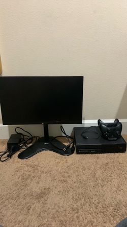 X box one console (model 1540) and monitor