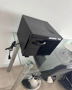 Black electric towel warmer