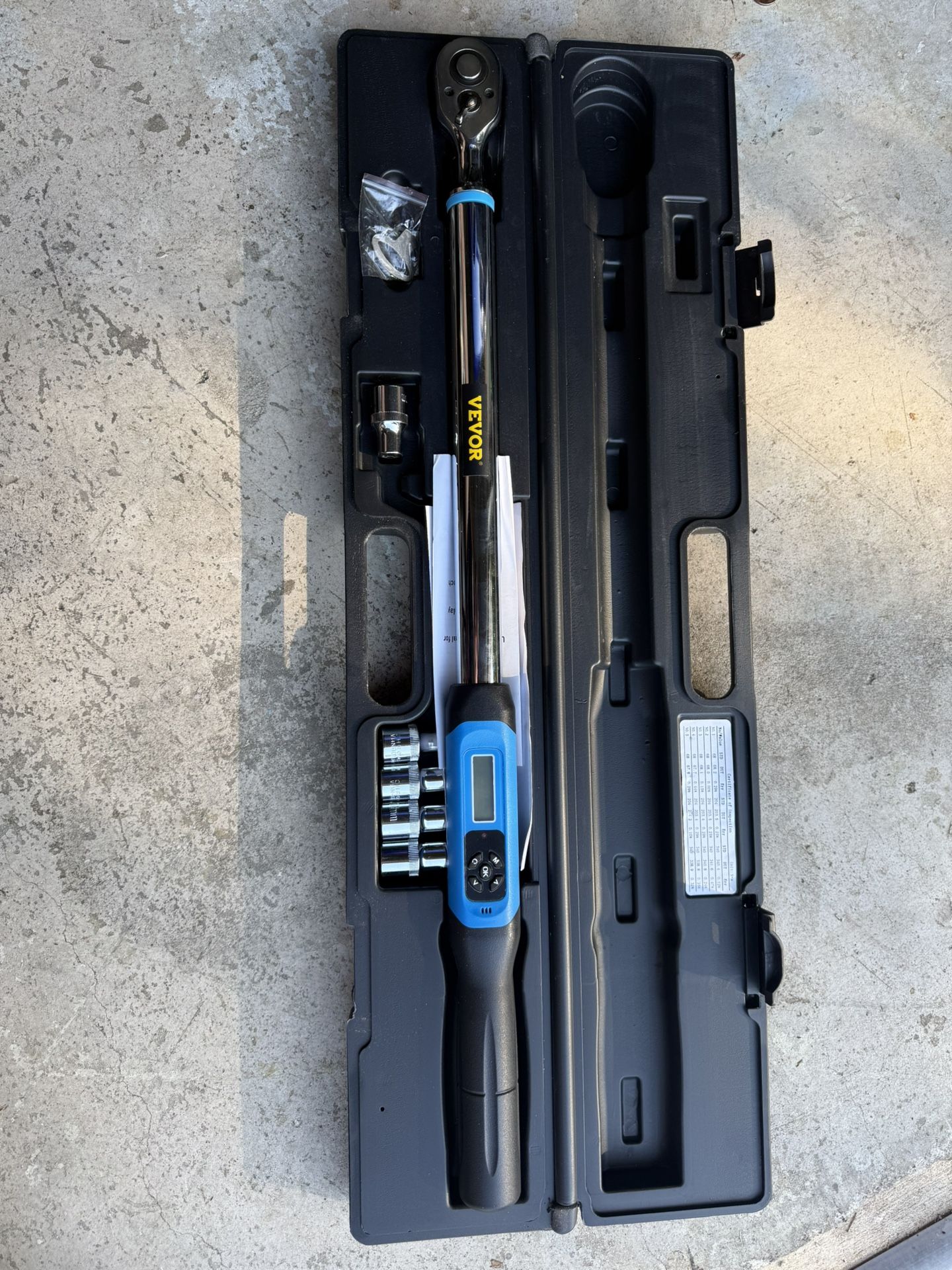 1/2 in dr digital torque wrench