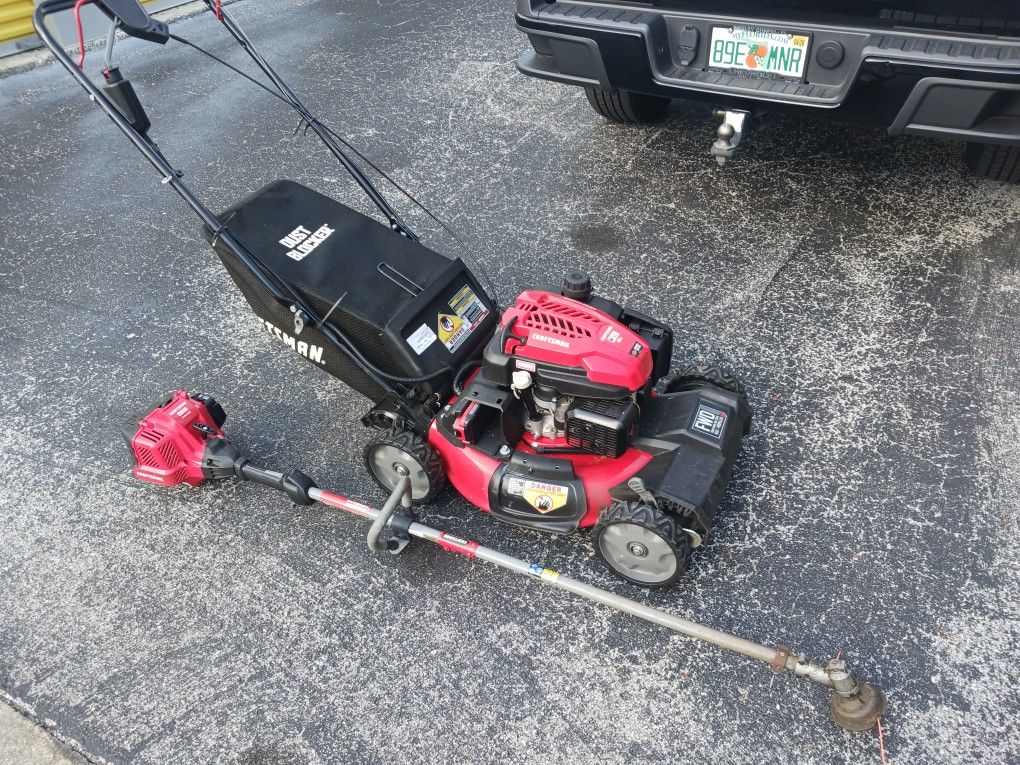 Craftsman Mower and Weedeater