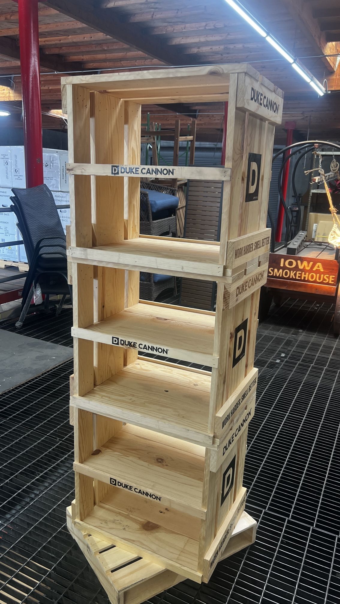 Duke Cannon Rotating Wooden Display Tower – Heavy Duty