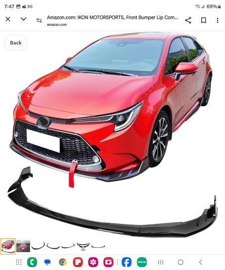 Front Lip Toyota Corolla 20-24 #152