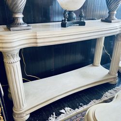AICO By Michael Amini MONTE CARLO White Sofa Table - GA