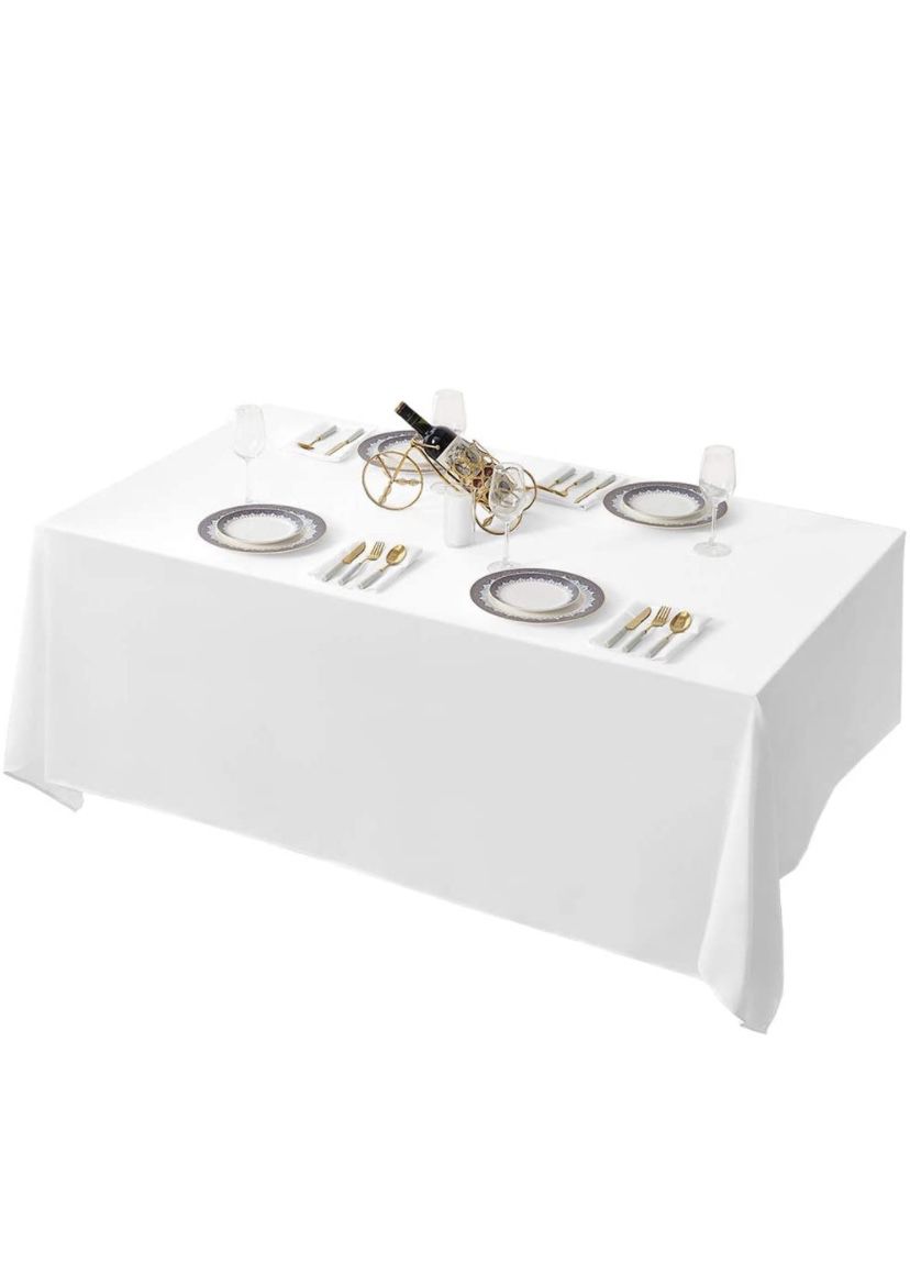 White Rectangle Tablecloths 