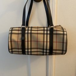 Burberry Nova Check Barrel Purse