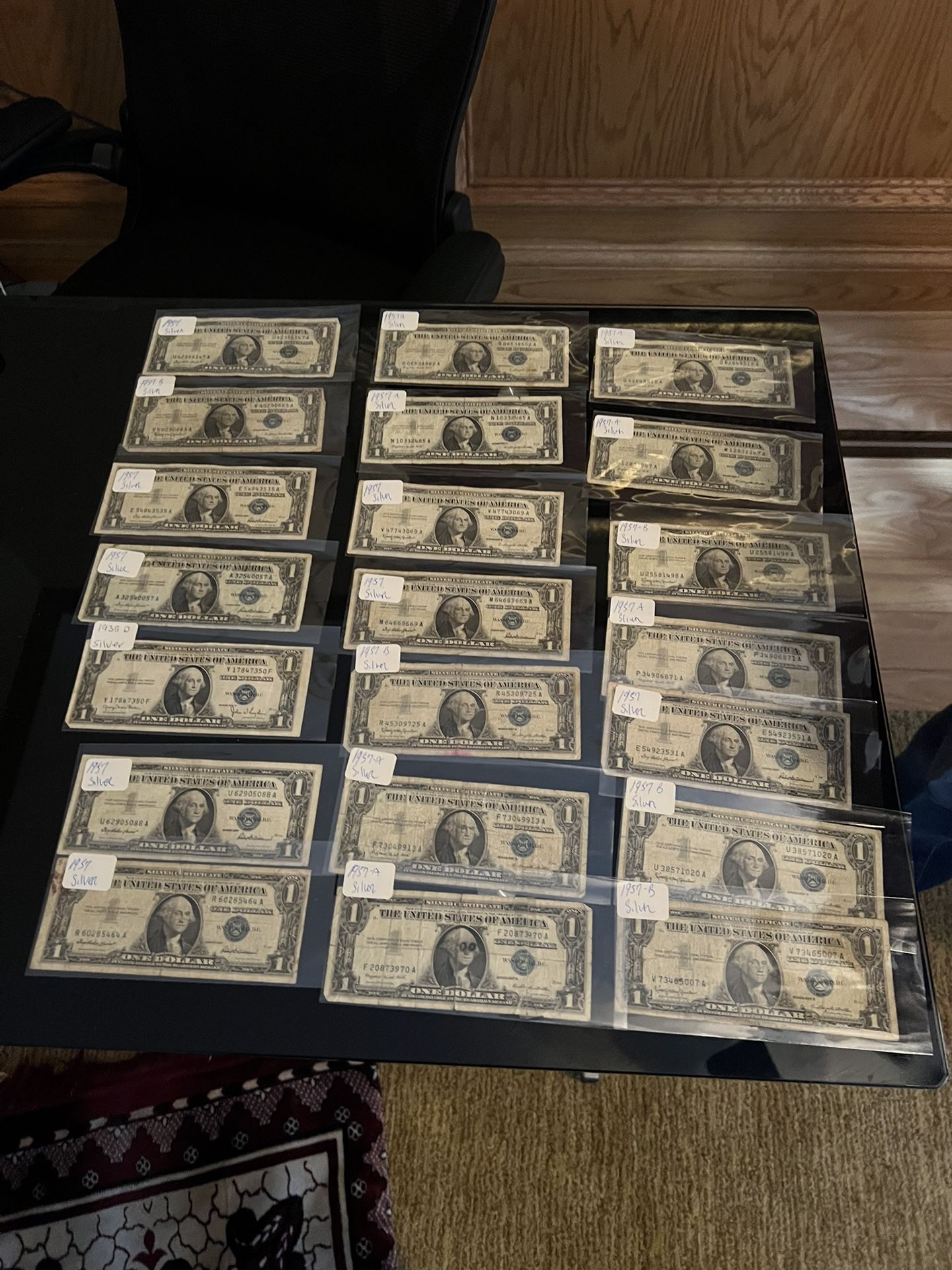 1957 silver certificates dollars