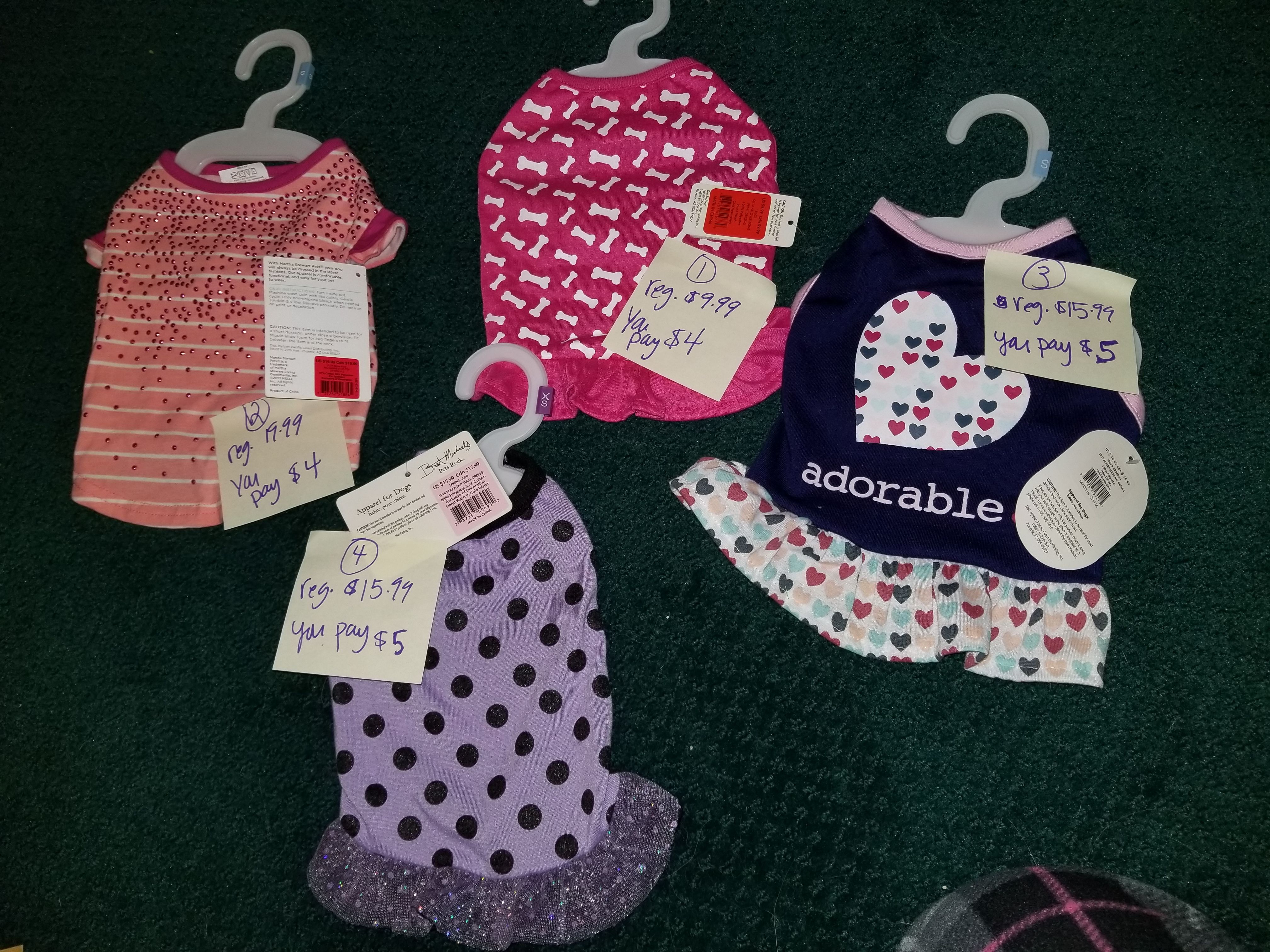 BRAND NEW DOG CLOTHES SIZE SMALL