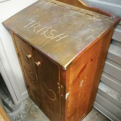 Unique Decorative Wooden Farmhouse Trash/Recycling Receptacle