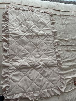 Set of 2 Decorative Ruffled Shams – Blush Pink Microfiber (20” x 36”)