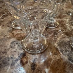 (8) Vintage Sundae dessert Bowls: ice cream cups. 