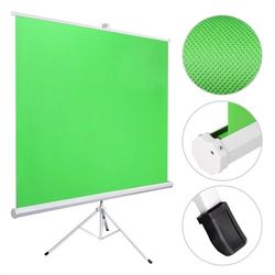 Retractable Green Screen Chromakey with Stand 6'x6'