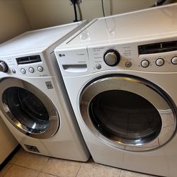 LG HE steam front load washer and dryer