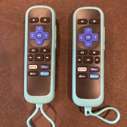 2 Pack -Universal Remote Controls And Covers For Roku Streaming Sticks