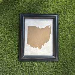 Black Frame 14” 17.5” with Ohio Print