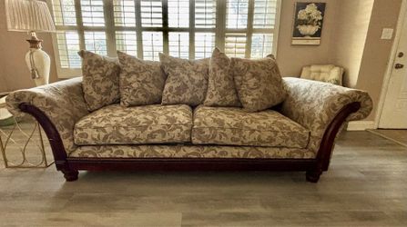 Traditional floral sofa