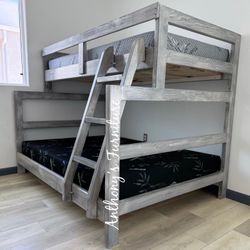 New Twin Bunk Bed With Mattresses 