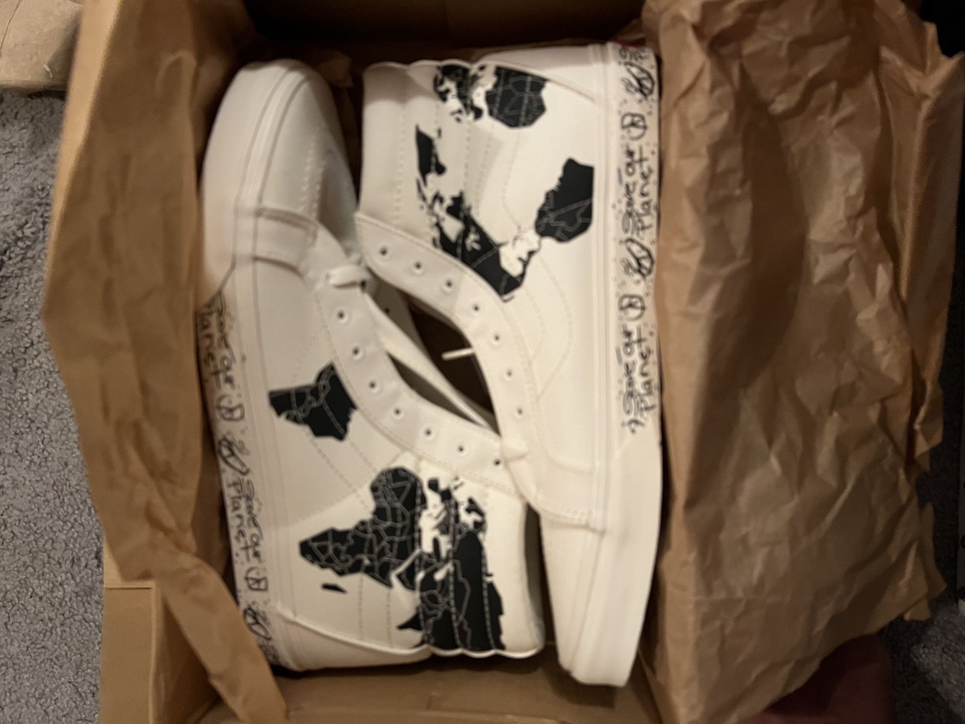 Vans Sk8-Hi Re-Issue Save Our Planet Classic White/Black Sneakers