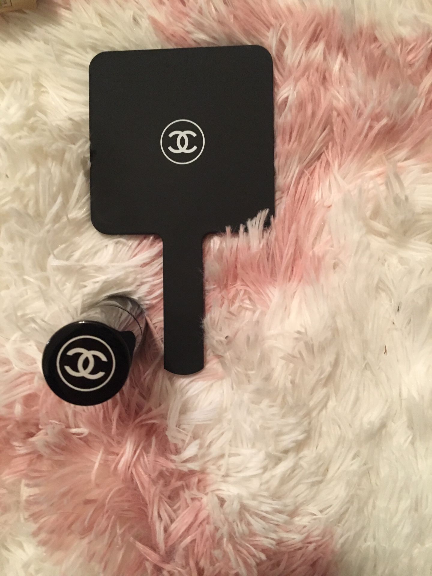 Chanel mirror and makeup brush