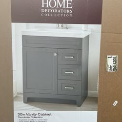 30in Gray Vanity without Top