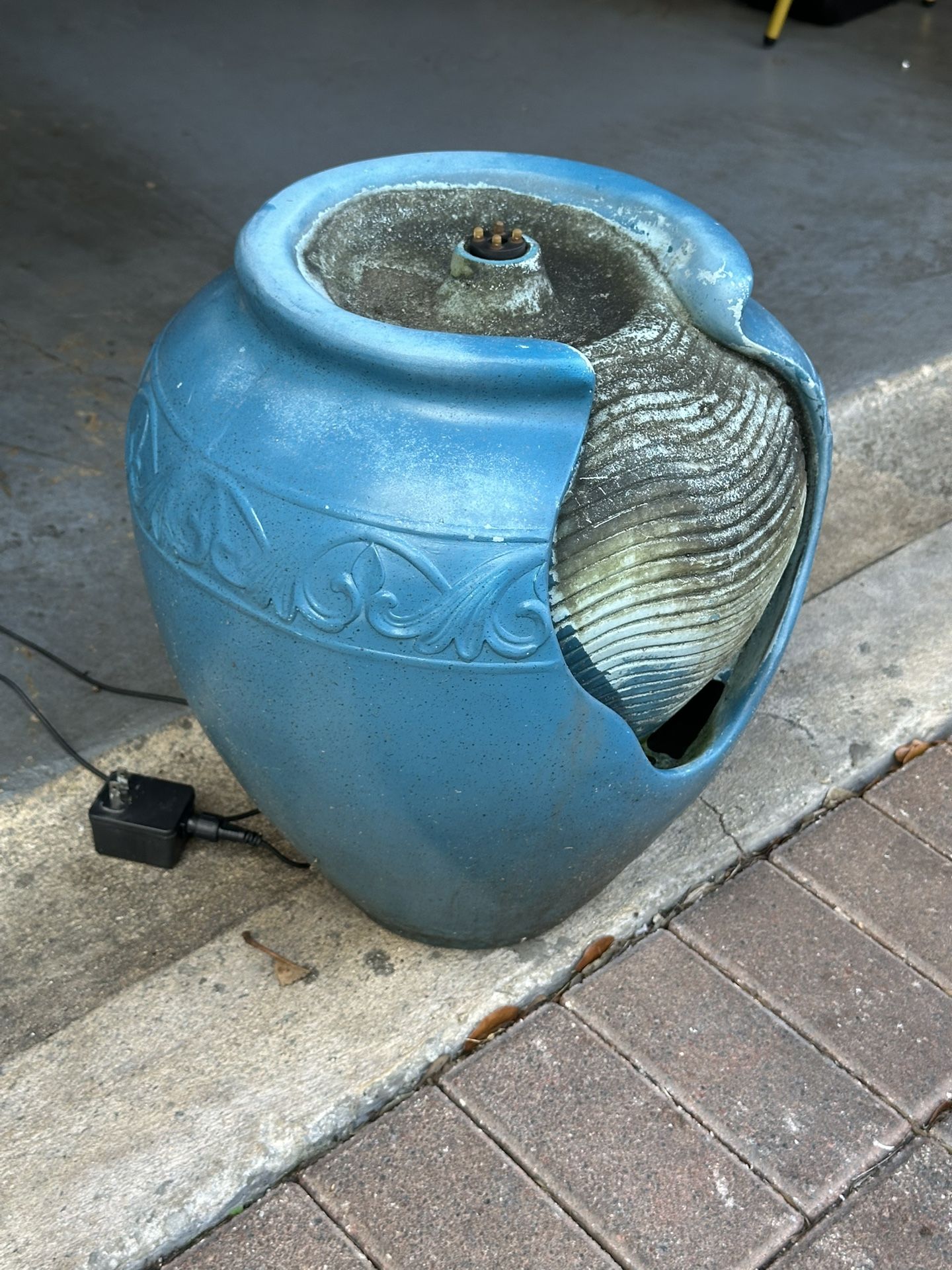 Outdoor Garden Resin Plastic Pot Water Fountain Feature 16d 18h