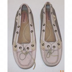 Sperry Top Sider Pink Flat Shoes Sz 8M